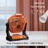 Camping Fan with LED Lantern, Portable Rechargeable USB Table Fan, Battery Operated Powered Fan 270°Head Rotation & Stepless Speed for Camping Accessories, Bedroom, Table, Tent, Travel