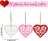 60 Pieces Valentine's Day Heart Shaped Decoration Felt Heart Hanging Ornament Red and Pink Heart Shaped Cutout Heart Tree Embellishment with Rope for Valentine Wedding Party Anniversary Home Decor