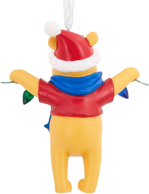 Hallmark Christmas Ornament, Disney Santa Winnie the Pooh Holding Light String