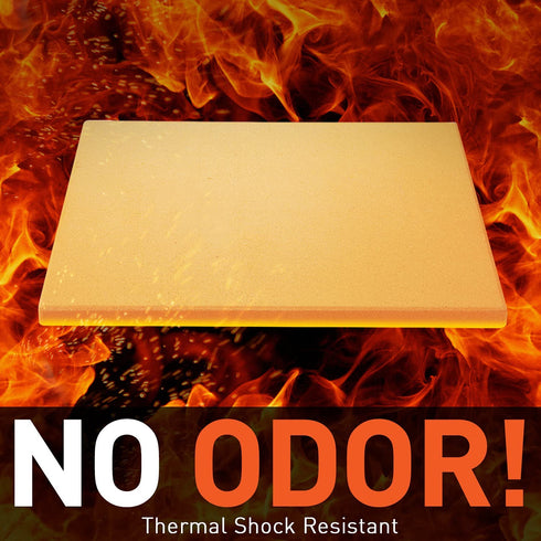 Arcedo Pizza Stone for Oven and Grill, 12 Inch Square BBQ Baking Stone for Bread, Heavy Duty Small Cordierite Pizza Grilling Stone, Thermal Shock Resistant, Includes Durable Metal Scraper