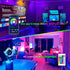 50ft LED Strip Lights Bluetooth ,Sync Music Color Changing LED Lights Strip,SMD 5050 Flexible LED Tape Light with Remote/Phone Control,Bluetooth LED Strips Light for Bedroom,Indoor,DIY (APP+ Remote?