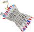 100 LED Red White and Blue Lights, 35 Ft White Wire Decorative Lighting String, for Indoor Outdoor Party, Christmas, Garden, Patio.