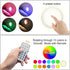 HFCDL LED Puck Lights with Remote Control, 50lm Wireless RGBW Color Changing Closet Battery Light, 13 Colors Stick-on Under Cabinet Lighting, with Dimmable Function ?6-Pack?