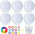 HFCDL LED Puck Lights with Remote Control, 50lm Wireless RGBW Color Changing Closet Battery Light, 13 Colors Stick-on Under Cabinet Lighting, with Dimmable Function ?6-Pack?