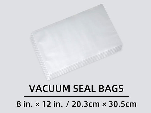 Happy Seal Vacuum Sealer Bags 100 Quart 8x12 Inch for Food Saver , Seal a Meal , BPA Free , Heavy Duty , Commercial Grade , Sous Vide Precut Storage Bag