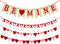 4Pcs Valentines Day Decorations Valentine's Day Decor Set No DIY Required Felt BE MINE Love Heart XO Garlands Banner for Home Classroom Office Wedding Party Anniversary