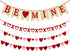 4Pcs Valentines Day Decorations Valentine's Day Decor Set No DIY Required Felt BE MINE Love Heart XO Garlands Banner for Home Classroom Office Wedding Party Anniversary
