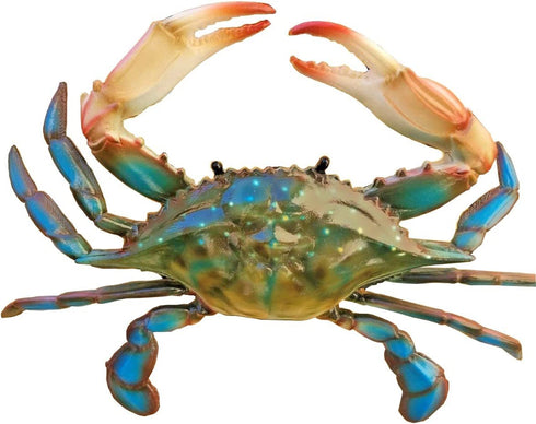 Awesome Realistic Looking Acrylic Resin 9" Wide Blue Crab Wall Decor!