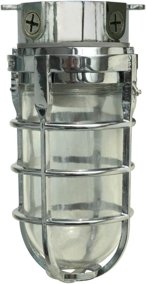 Woods L1706CH Vandal Resistant 150W Incandescent Security Light, Ceiling Mount, Chrome