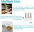 Houseables Fillable Light Bulb, Candy Container, Gold, Plastic, 100 ML, 1" W x 4.9" L, 24 Pack, 5.5 Oz, Clear, Fake Lightbulb, Jar for Drinking, Christmas Ornaments, Party Favors, Crafts, Decorations