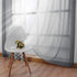 DWCN Grey Faux Linen Ombre Sheer Curtains - Semi Voile Gradient Grommet Top Curtains for Bedroom and Living Room, Set of 2 Window Curtain Panels, 52 x 90 Inches Long