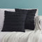 GIGIZAZA Decor Throw Couch Pillow Covers,20 x 20 Cotton Black Sofa Pillows,Square Sofa Cushion Covers Linen