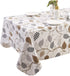 Heavy Duty Vinyl Tablecloth with Flannel Backing Waterproof Oil-Proof PVC Table Cloth Stain-Resistant Wipeable Rectangle or Square Table Cover for Indoor and Outdoor (Leaves, 60X102 Inch)