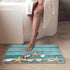 Britimes Bath Mats for Bathroom, Bathroom Mats Rugs No Silp, Beach Seashells Starfish Sand Washable Cover Floor Rug Carpets Floor Mat Bathroom Decorations 18x30 Inches for Kitchen Bedroom Indoor