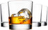 Godinger Old Fashioned Whiskey Glasses, Italian Made Glass Beverage Cups - Set of 4