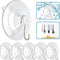 Znben Suction Cup Hooks, 2.5 Inches Clear Large Suction Cups with Metal Hooks 7 LB Reusable Heavy Duty Suction Cups for Kitchen Bathroom Shower Wall Window Glass Door - 6 Pack