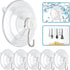 Znben Suction Cup Hooks, 2.5 Inches Clear Large Suction Cups with Metal Hooks 7 LB Reusable Heavy Duty Suction Cups for Kitchen Bathroom Shower Wall Window Glass Door - 6 Pack