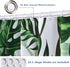 SOFJAGETQ Tropical Banana Leaves Digital Printing Fabric Shower Curtain for Bathroom, White Green Fall Shower Curtain Set, 72 x 72 inches Long, with Free Hooks