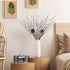 Houele - Long Stem Artificial Flowers for Tall Vase, Fake Branches, Pussy Willow Branches Home Vase Fillers for Home Hotel Office Bedroom DIY Decor (10 Pcs White + 2 Pcs Pine Cones)