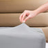 COSMOPLUS Fitted Sheet Queen Fitted Sheet Only?No Flat Sheet or Pillow Shams?,4 Way Stretch Micro-Knit,Snug Fit,Wrinkle Free,for Standard Mattress and Air Bed Mattress from 8 Up to 14,Light Gray