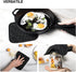 Koroda Oven Mitts: Silicone Oven Mitts Heat Resistant 500 Degrees and Pot Holders for Kitchen (Set of 6, Black)