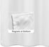 ALYVIA SPRING Extra Wide Fabric Shower Curtain Liner Waterproof - 108" x 72", Soft & Lightweight Wide Shower Curtain with Magnets, Machine Washable - 108x72, White