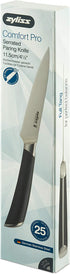 Zyliss Comfort Pro 4.5" Serrated Paring Knife - Ice Hardened German Steel Kitchen Cutlery , Black/Stainless Steel
