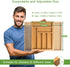 Bamboo Expandable Drawer Organizer for Utensils Holder, Adjustable Cutlery Tray, Wood Drawer Dividers Organizer for Silverware, Flatware, Knives in Kitchen, Bedroom, Living Room by Pipishell
