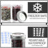 KAMOTA Mason Jars, 8 oz Glass Jars With Regular Lids and Bands, Ideal for Jam, Honey, Wedding Favors, Shower Favors, Baby Foods, DIY Magnetic Spice Jars, 24 PACK, Extra 24 Lids & 30 Whiteboard Labels