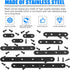 Glarks 110Pcs 20Pcs 40mm 80mm 130mm 200mm Flat Straight Corner Brace Black Metal Joint Plate Connector Repair Fixing Bracket with Mounting Screws Set for Wood Furniture