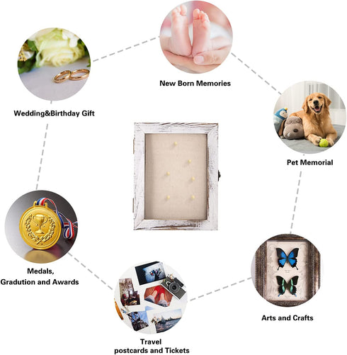 Qlfyuu 8x10 Shadow Box Frame, Wooden Shadow Box Display Case,Large Shadow Box for Flowers,Memorial Shadow Box for Keepsakes Baby Wedding Photo Memorabilia Awards Ticket Wine Cap,White