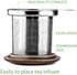 GBhome 19 Oz Large Tea Mug with Infuser and Lid, Porcelain Tea Cup with Infuser Basket and Lid for Steeping Loose Leaf Tea, Well Packaged in Gift Box,Perfect for Gift or Self-use - Black Gradient