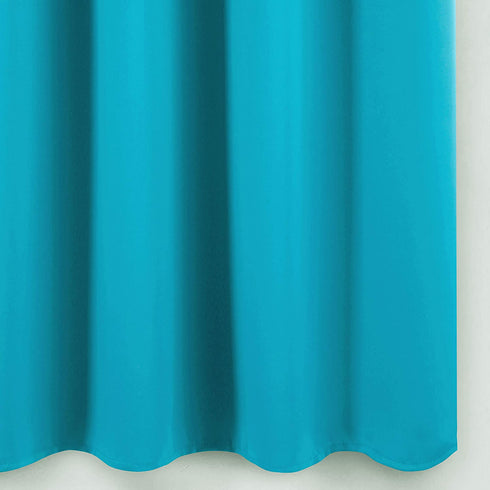 LEMOMO Teal/Turquoise Blackout Curtains/42 x 63 Inch Length Kids Curtains/Set of 2 Panels Grommet Bedroom Curtains for Living Room Curtains