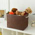 TheWarmHome Large Baskets for Storage Rectangular Basket Decorative Basket Fabric Storage Bin Brown Storage Basket Shoes Basket Towel Basket Cloth Baskets Blanket Storage(Brown, Extra Large-1 Pack,17.7L×13.8W×9.8H)