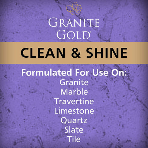 Granite Gold Clean and Shine Spray Value Pack For Granite, Marble, Travertine, Quartz, Natural Stone Countertops & Floors, 24 & 64 Ounce (Set of 2)