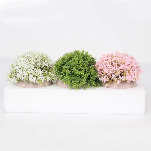 Artificial Plants?Fake Flowers Fake Plants Room Decor Artificial Green Fake Plant Artificial Plants in Pots for Home Decor Indoor ?Garden Office Wall Decoration Artificial Fake Flowers 3pcs ?01?