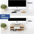 FITUEYES Monitor Stand - 2 Tiers Computer Monitor Riser with 16.7 Inch Shelf, Wood Desktop Stand for Laptop Computer Screen, Desk Organization, Office Supplies, Oak, DT204201WO