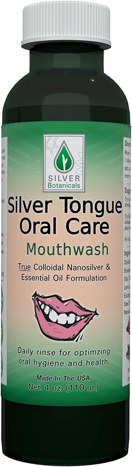 Silver Tongue Oral Care - All Natural Colloidal Silver Mouthwash (4 oz.)