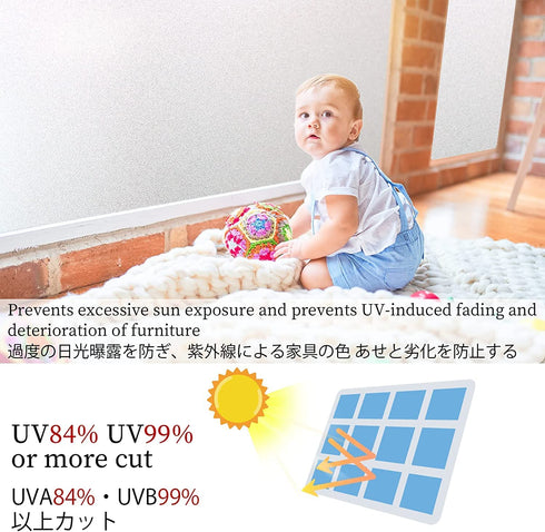 DIFIT Window Privacy Film,Frosted Glass Window Film,Static Cling Window Film,Window Sticker Privacy,Opaque UV Blocking Vinyl Window Film for Glass Door Bathroom Office Living Room23.7x78.7inch