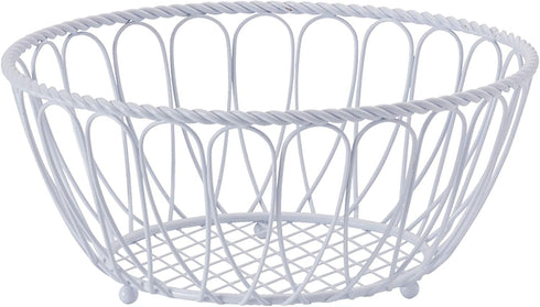 Gourmet Basics by Mikasa Rope Basket, 10 inch, White