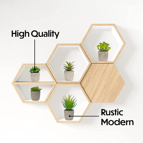 5 Artificial Succulents Plants Artificial Pot Small Fake Plants Bedroom Aesthetic Fake Succulent Plants - Cactus Decor Plants Bedroom Decor Potted Faux Succulents Desk Plant Shelf Decor Living Room