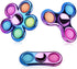 Jawhock 3 Pack Pop Fidget Spinner, Metal-Looking Push Bubble Fidget Spinner, Party Favor Sensory Simple Fidget Pack Hand Spinner for ADHD Anxiety Stress Relief for Kids