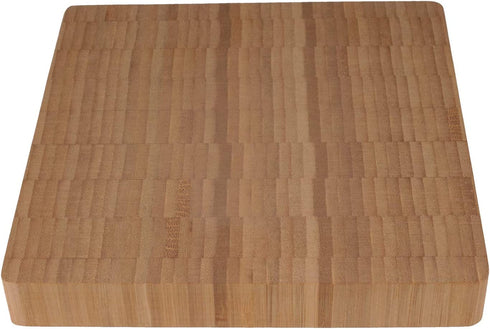 BambooMN Premium Bamboo End Grain Kitchen Cutting Board - 7" x 7" x 1" - 1 Piece