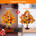 CKE 24 Inch Artificial Fall Tree Lighted Maple Tree Battery USB Operated w/Timer, 24 LED Thanksgiving Decorations Table Lights Tree for Autumn Wedding Party Gift Indoor Outdoor Harvest Home Decoration