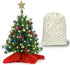 20" Tabletop Pre-lit Mini Christmas Tree Set with Clear LED Lights, Artificial Mini Christmas Tree with Star Treetop and Ornaments, Best DIY Christmas Decorations (Storage Bag Included)