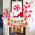 Valentines Day Decorations, Burlap Love Banner with Heart Garland Valentine's Day Banner for Wedding Anniversary Engagement Decorations, No DIY