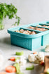 Souper Cubes 1-Cup Extra-Large Silicone Freezing Tray with Lid - makes 4 perfect 1cup portions - freeze soup broth or sauce