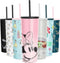 Simple Modern Disney Character Insulated Tumbler Cup with Flip Lid and Straw Lid | Reusable Stainless Steel Water Bottle Iced Coffee Travel Mug | Classic Collection | 24oz Minnie Mouse on Blush