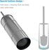 nu steel Hammer Detail Stainless Steel Toilet Brush with Covered Metal Case Finish Comes with a Complete Plastic Liner Inside to Prevent Dripping, Silver
