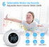 Welgo Digital Alarm Clock Radio-0-100% Dimmer, 6 Sounds Adjustable Volume, Weekday/Weekend, FM Radio with Sleep Timer, Snooze, Battery Backup, 2.4''LCD Display, Headphone Jack, Small Size for Bedside
